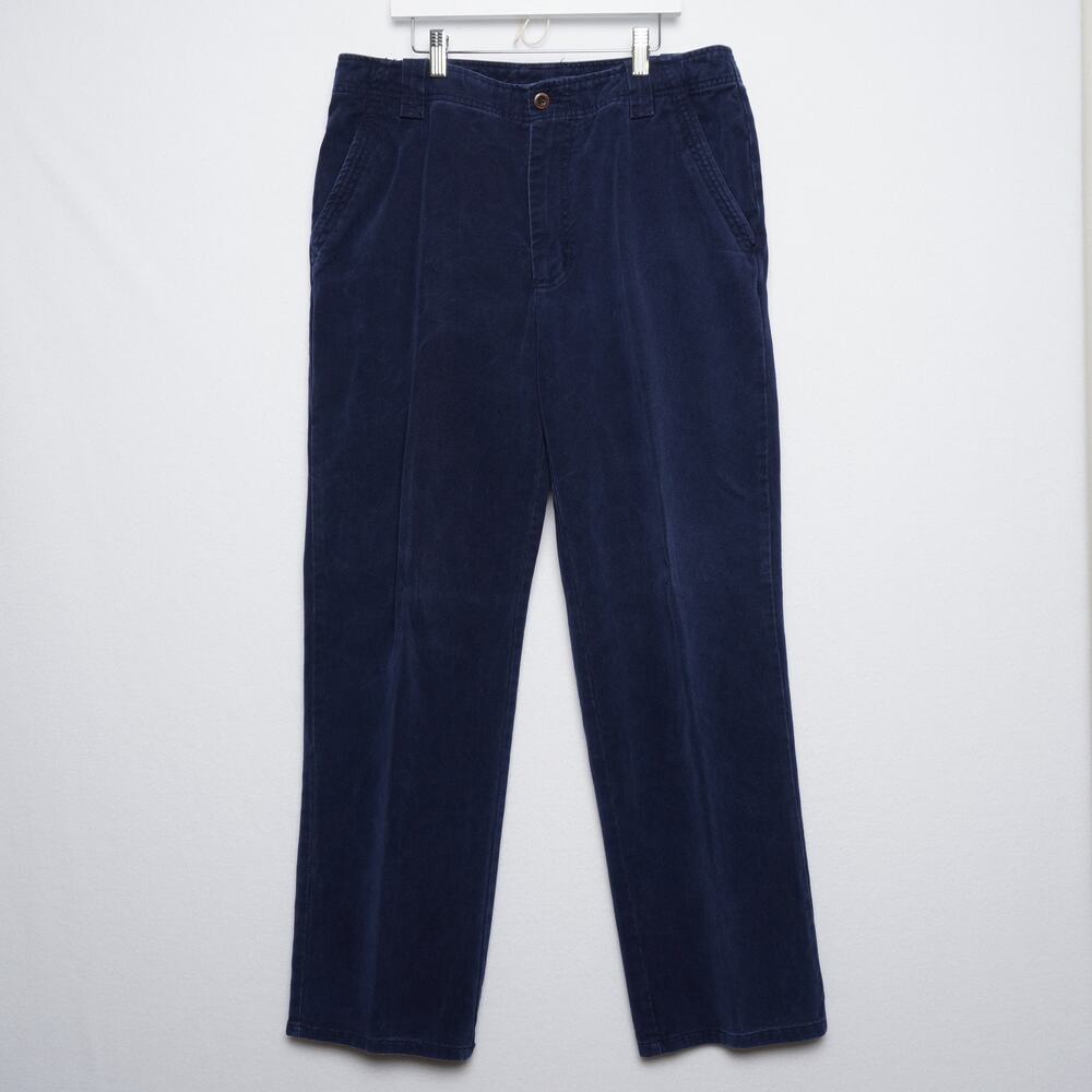 Men's‎ Talbots Micro Corduroy Blue Pants 34W32L